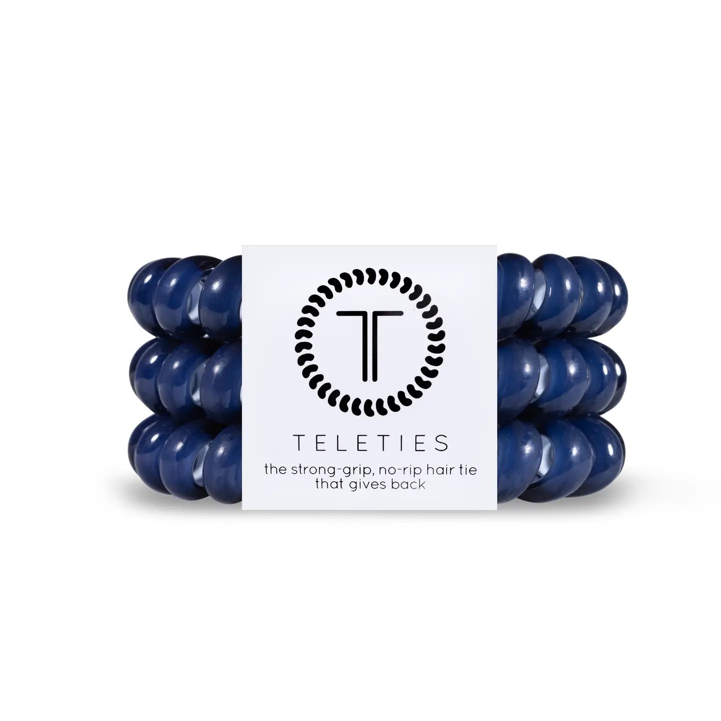 Teleties- Large Spiral Hair Coils- Nantucket Navy