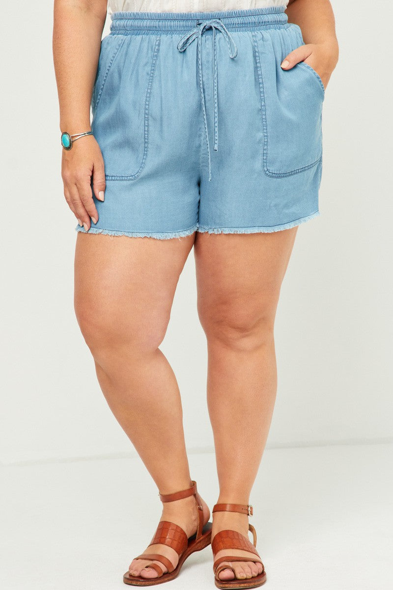 Lightweight Denim Shorts