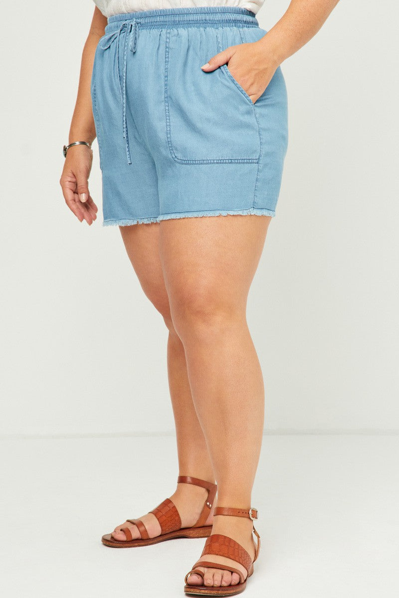 Lightweight Denim Shorts