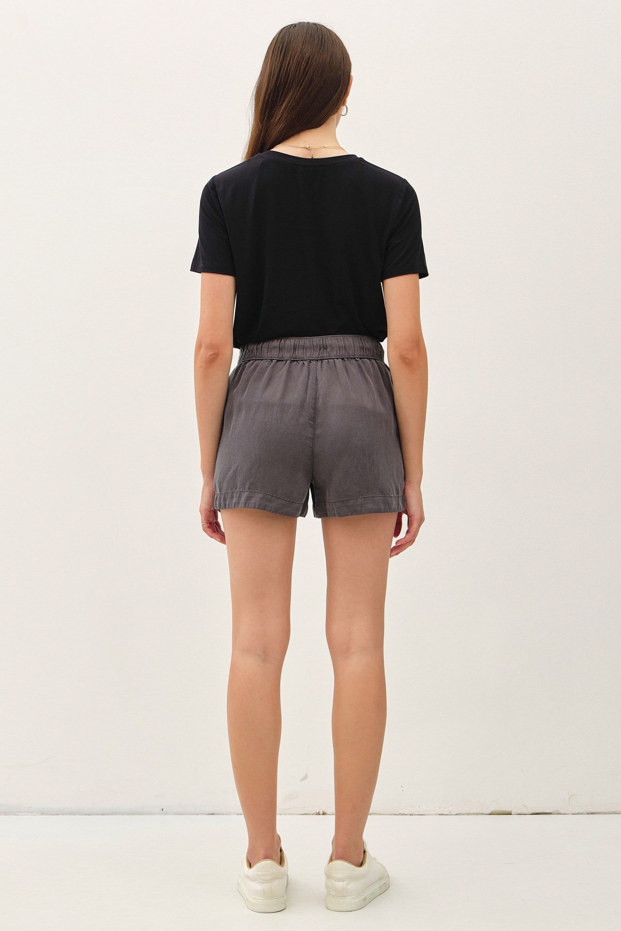Charcoal Tencel Shorts