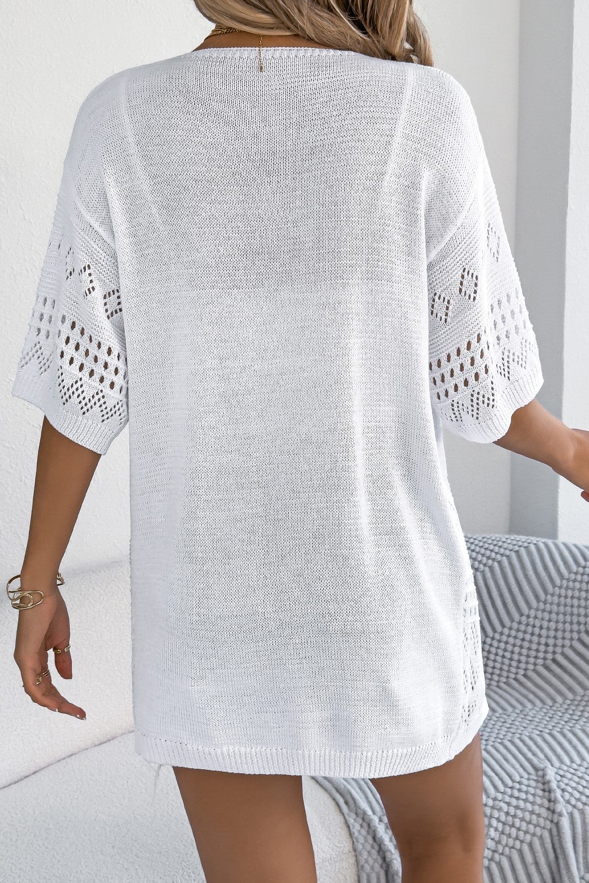 White Knitted Cardigan