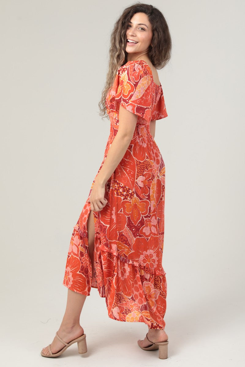 Scarlet Front Twist Maxi Dress