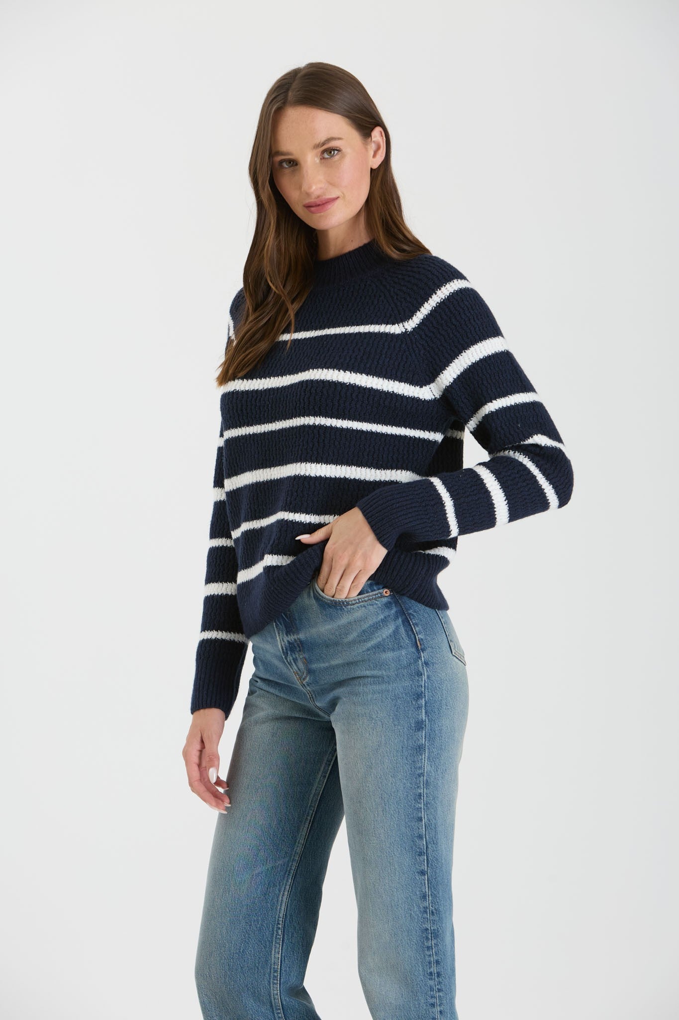 Navy/White Stripe Sweater