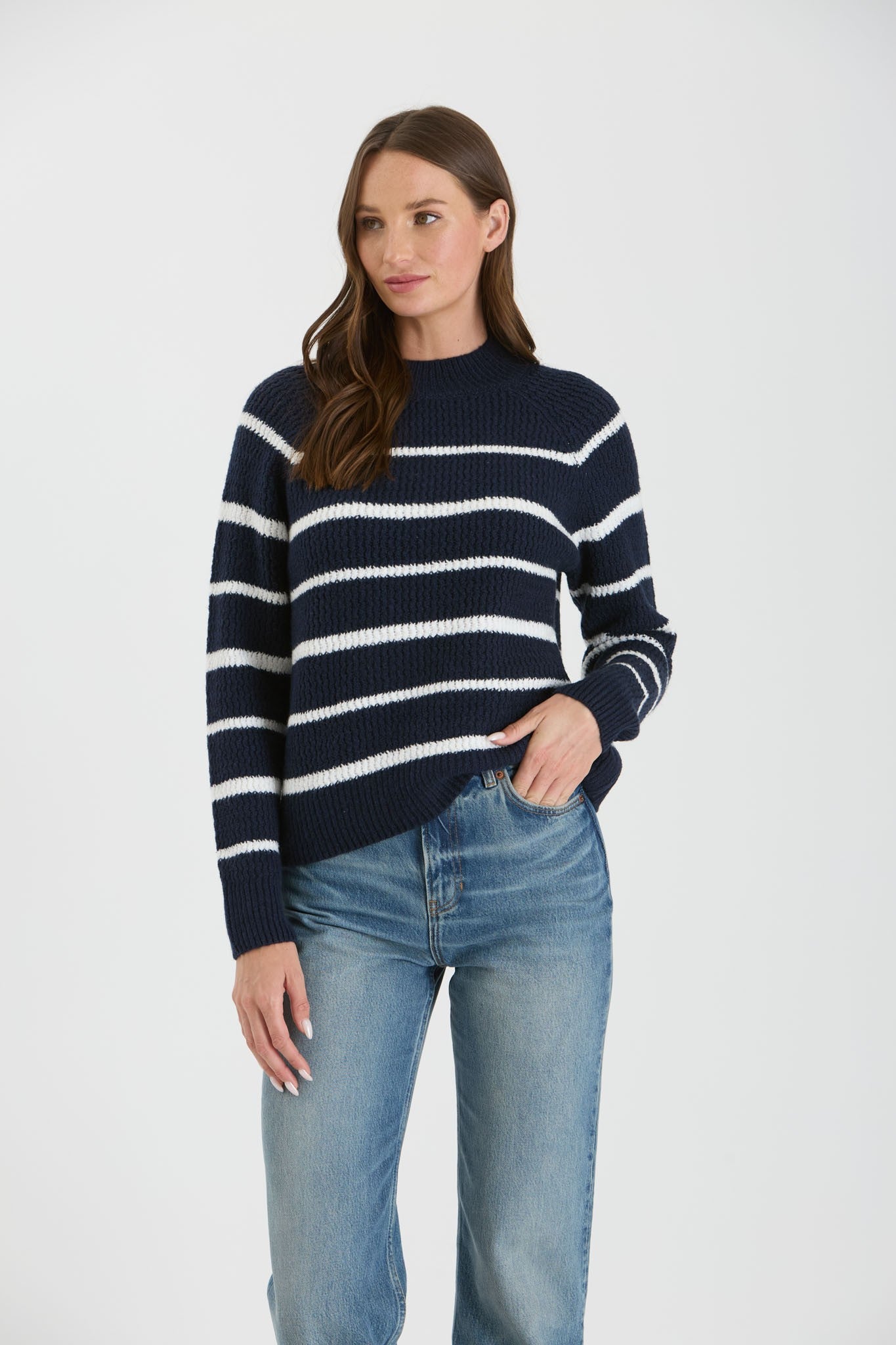Navy/White Stripe Sweater