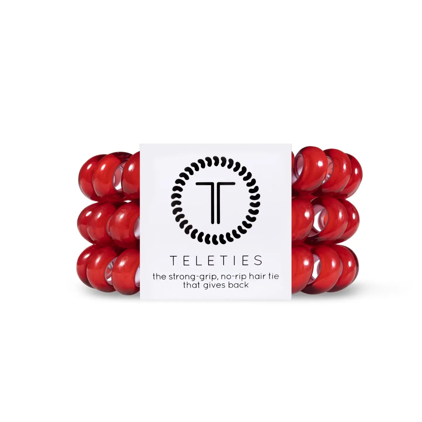 Teleties- Large Spiral Hair Coils- Scarlet Red