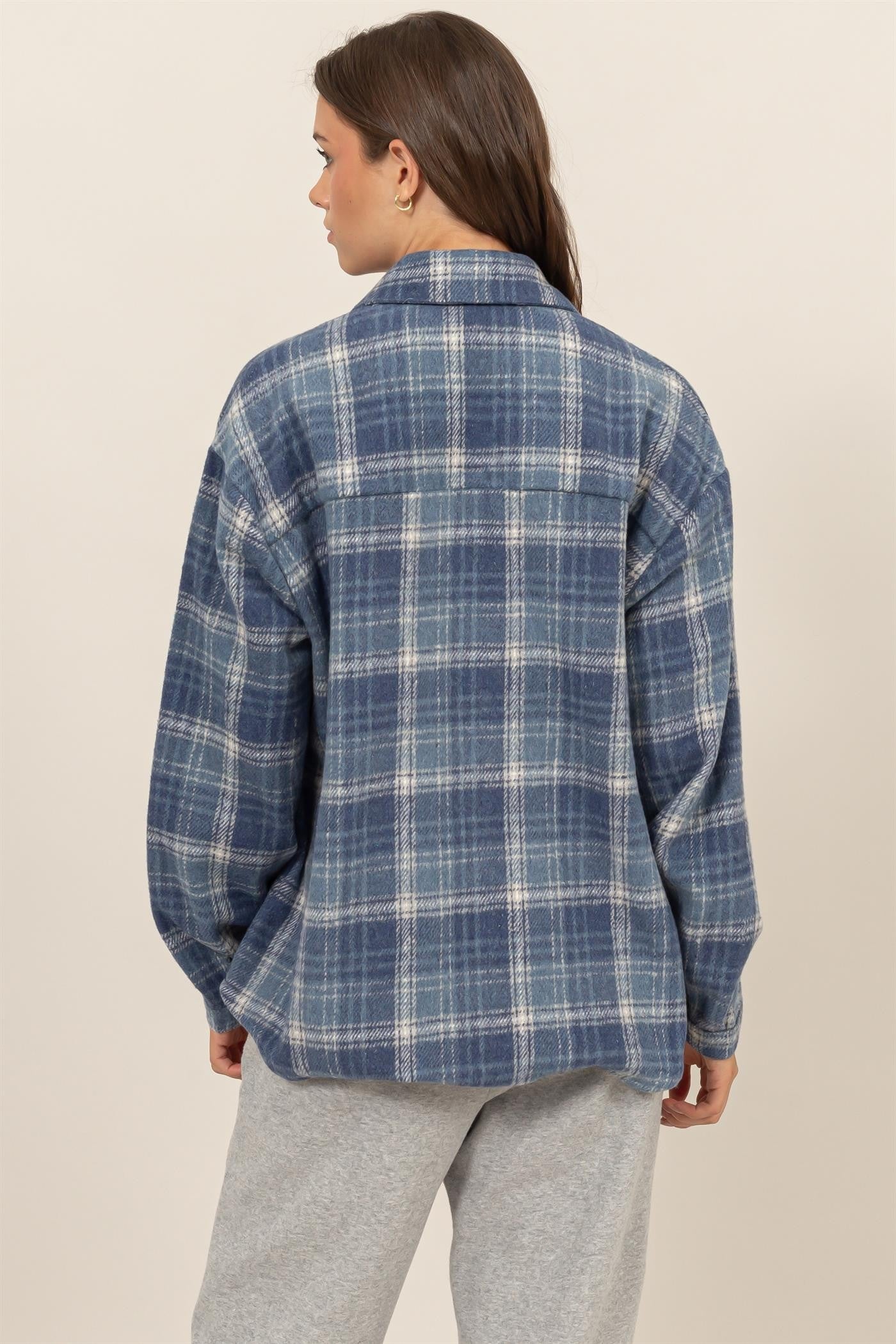 Blue Plaid Shacket