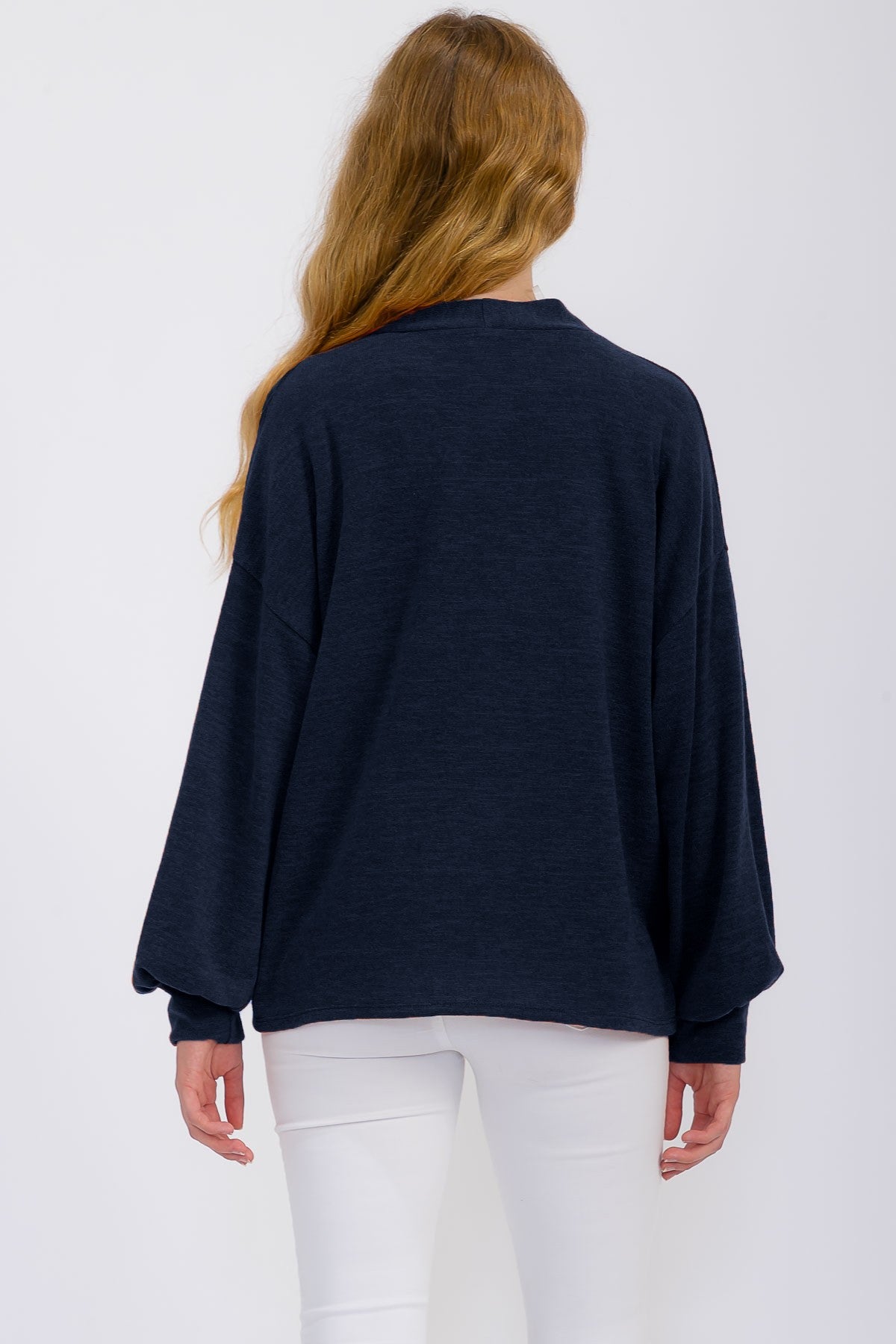Navy Button Cardigan