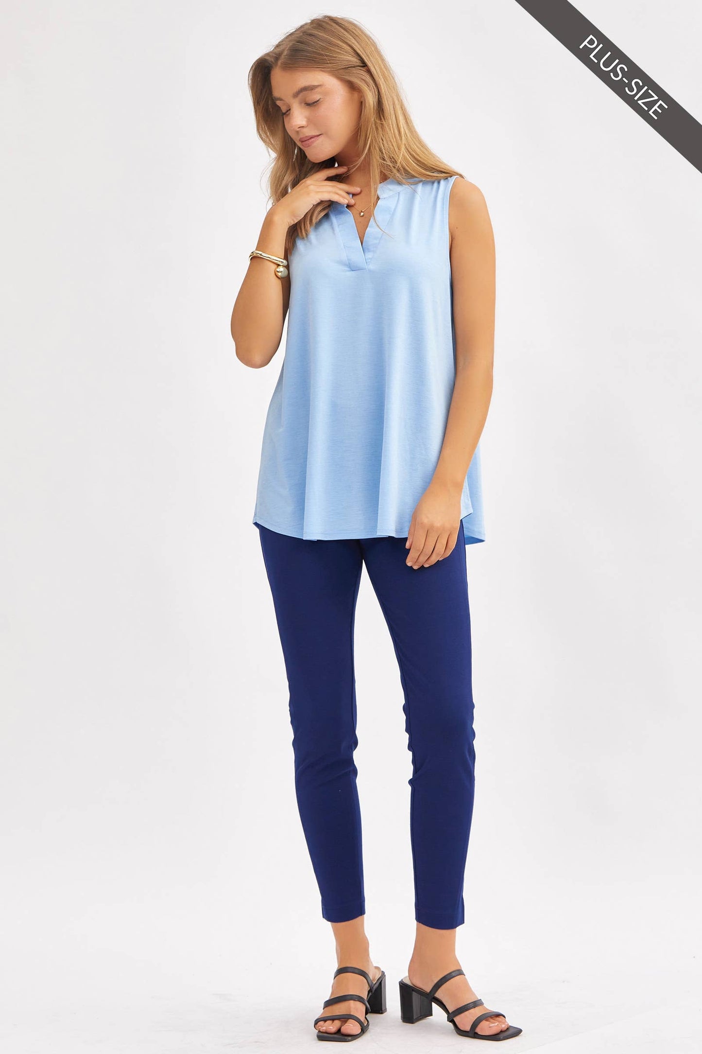 Powder Blue A-Line Tank Top