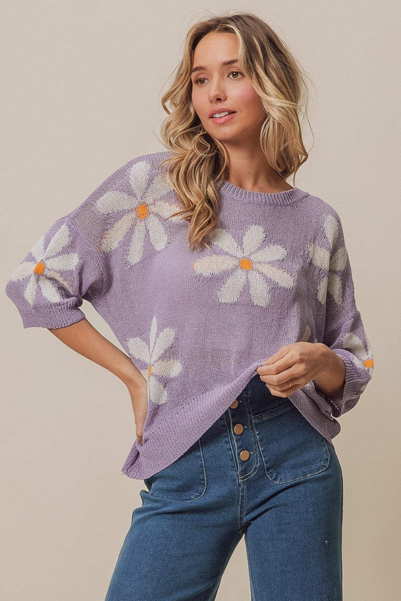 Lavender Floral Lightweight Top