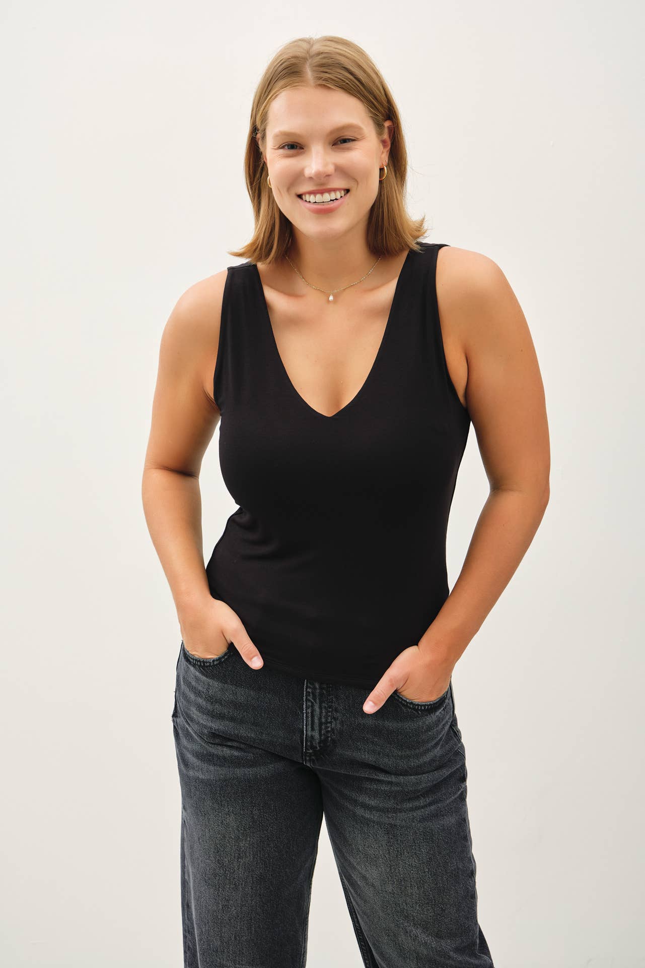 Basic V-Neck Tank- Multiple Colors