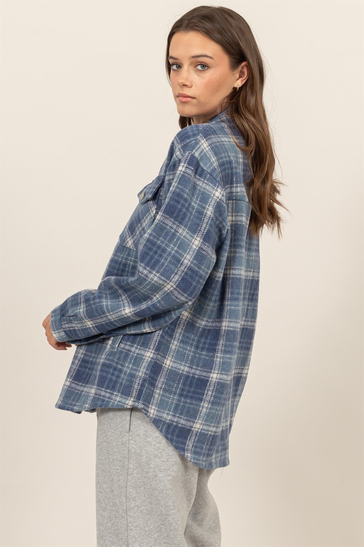 Blue Plaid Shacket