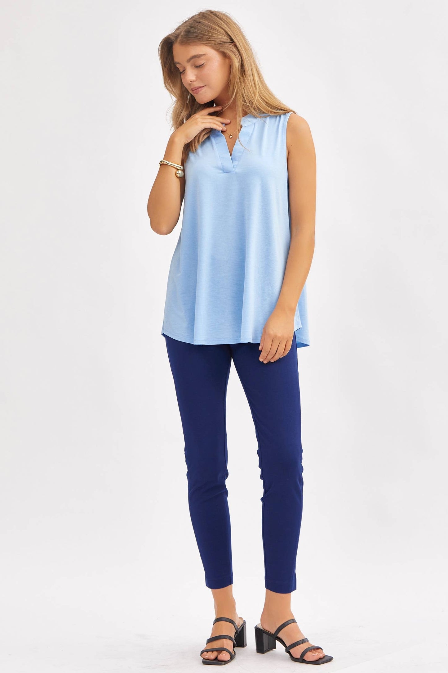 Powder Blue A-Line Tank Top