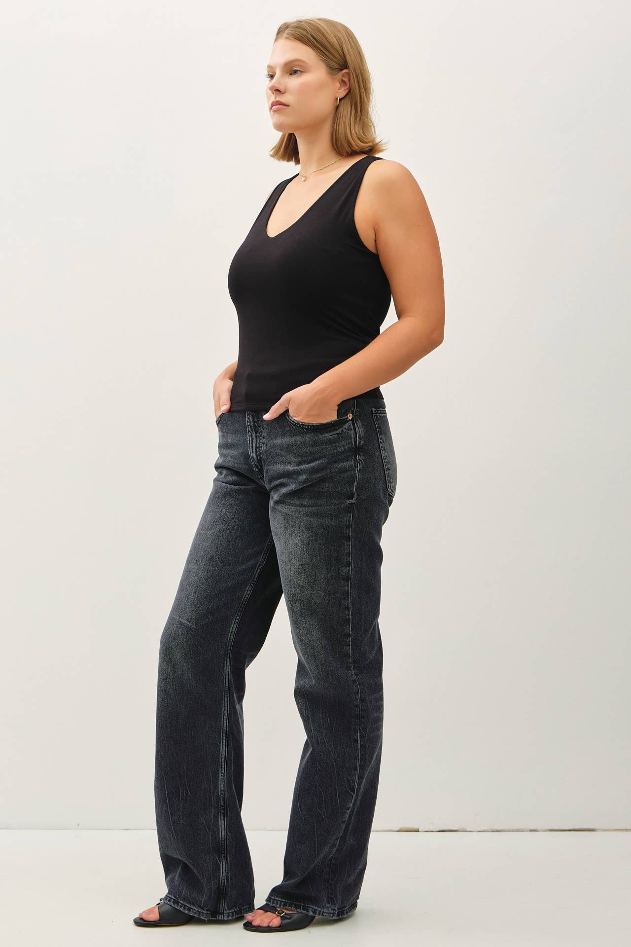 Basic V-Neck Tank- Multiple Colors