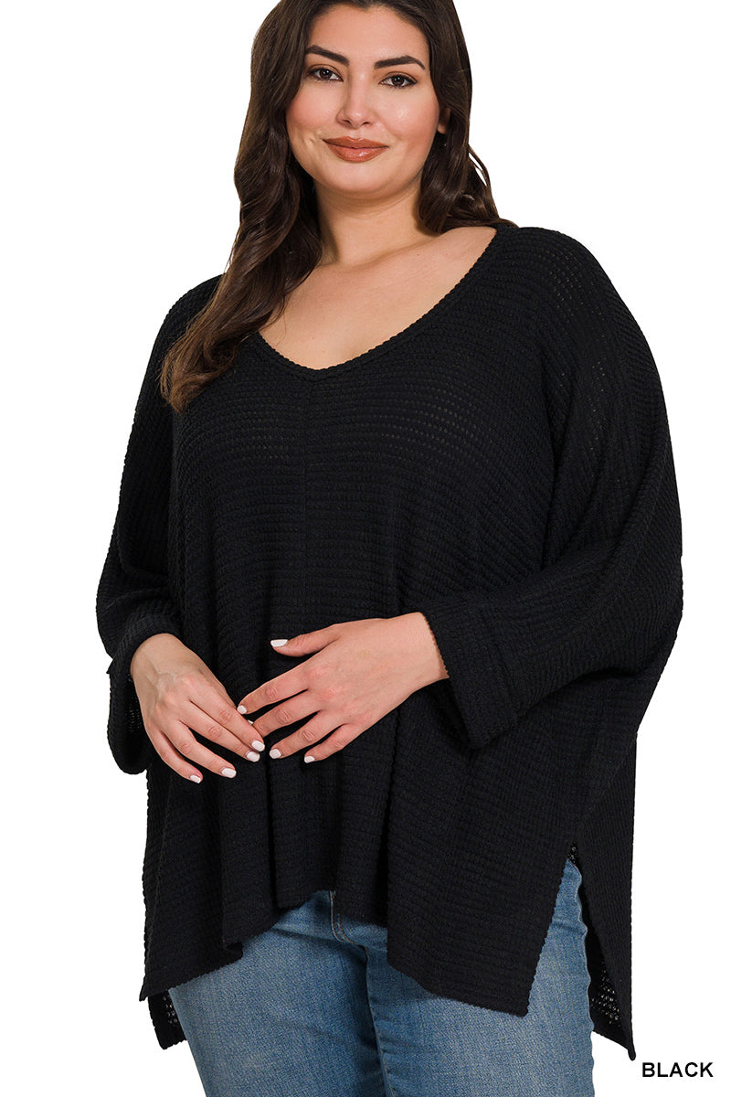 Black Light Weight 3/4 Sleeve Top