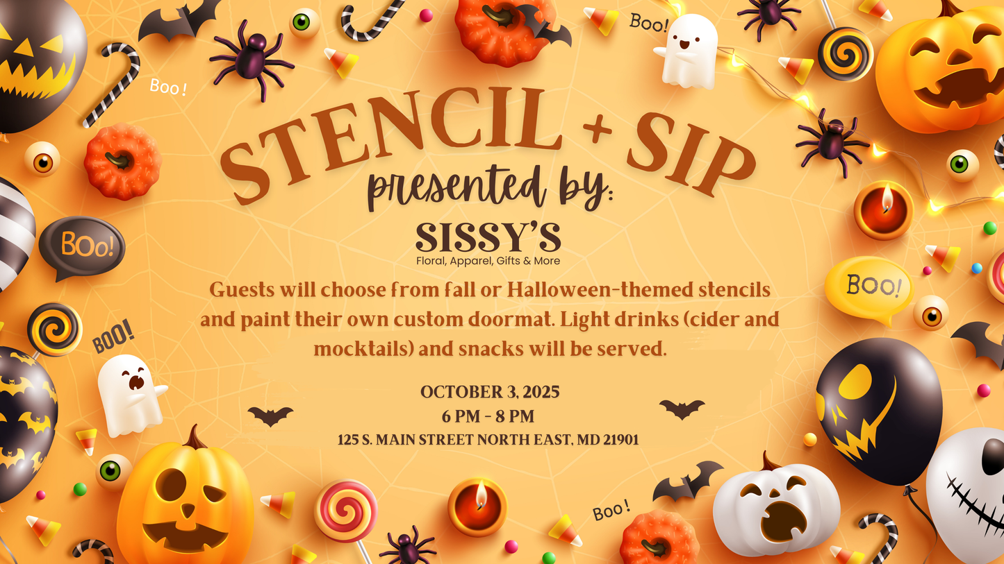 Stencil + Sip October 3rd Ticket