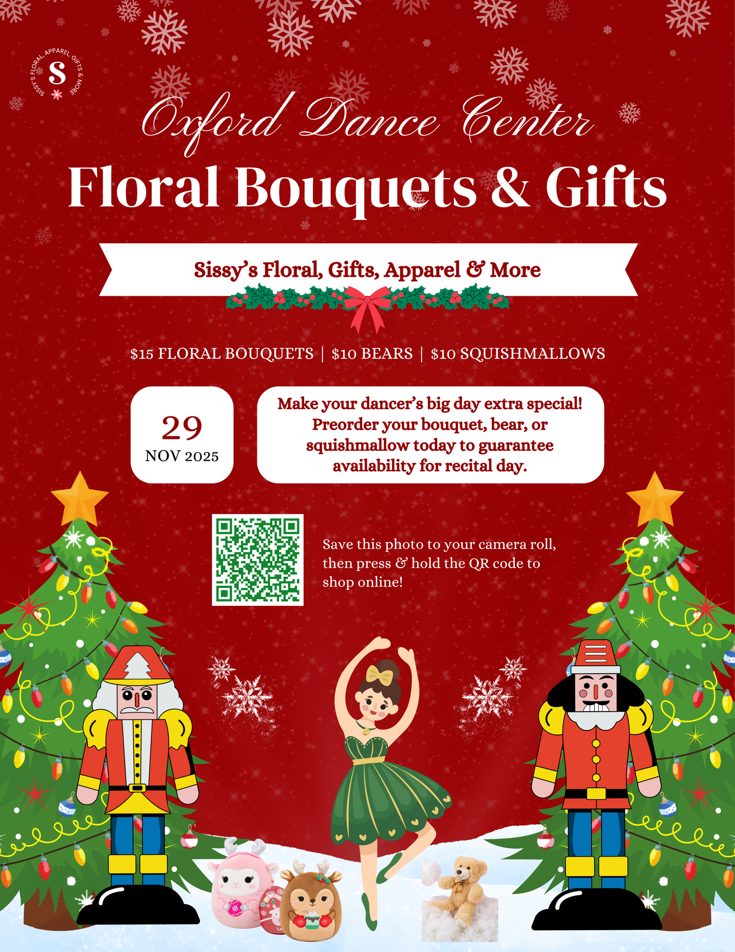 $15 Bouquet- Nutcracker Dance Recital