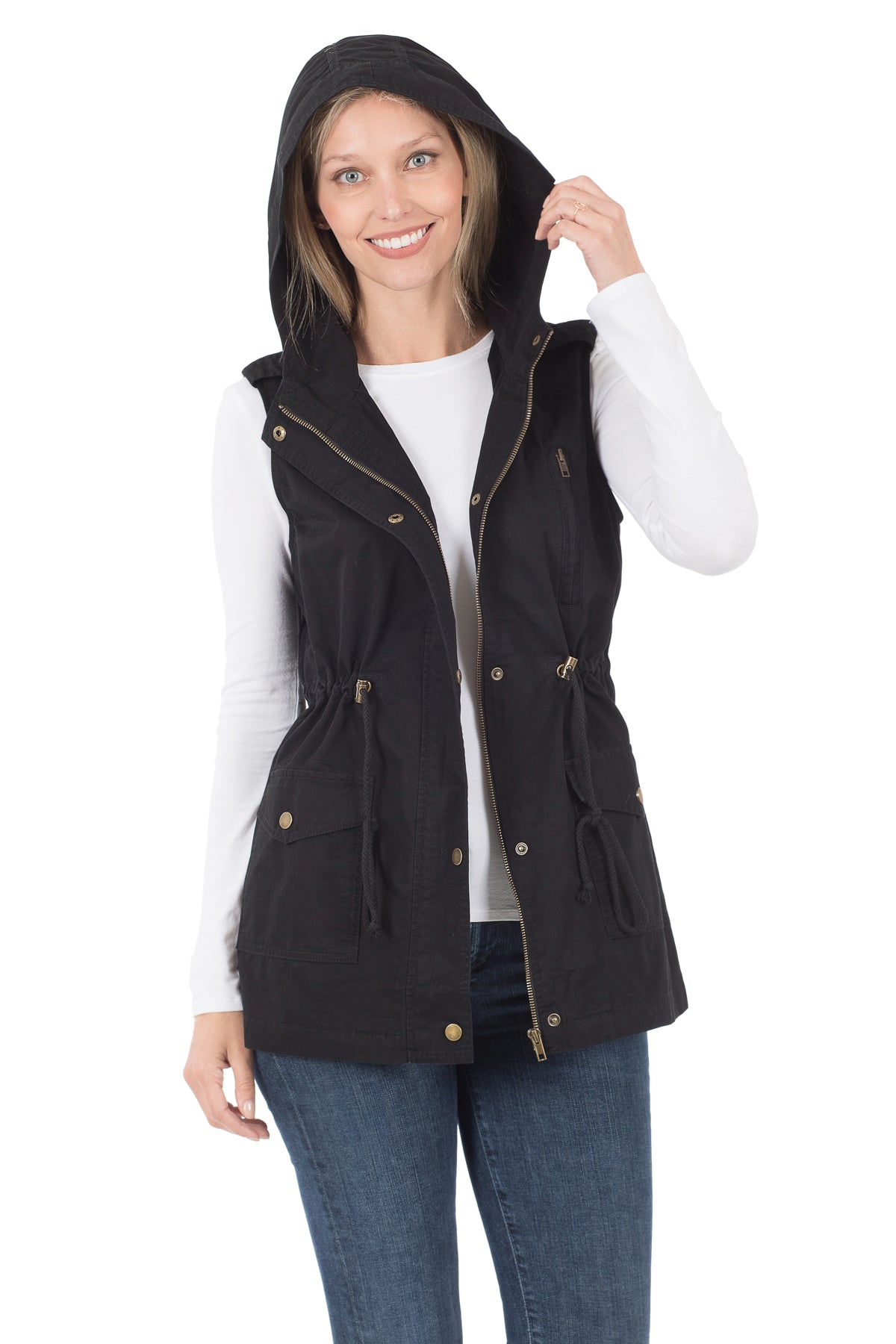 Black Cargo Vest