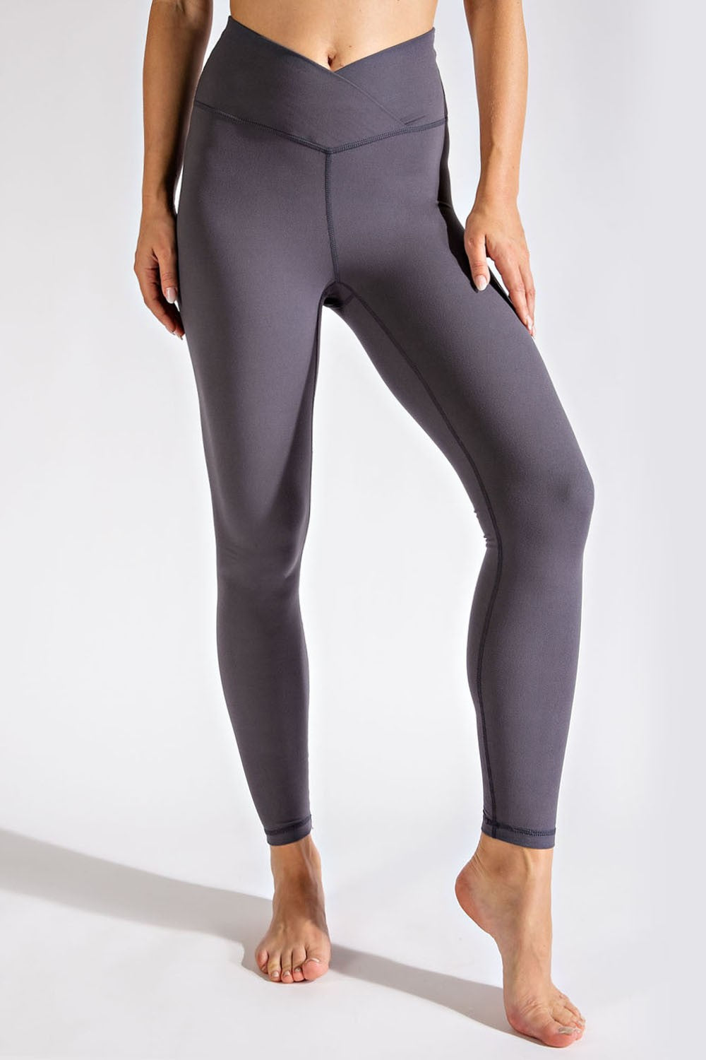 Buttery Soft Charcoal Criss Cross Leggings