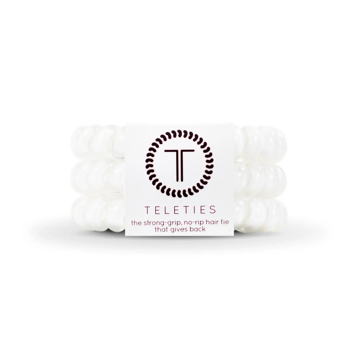 Teleties- Large Spiral Hair Coils- Coconut White
