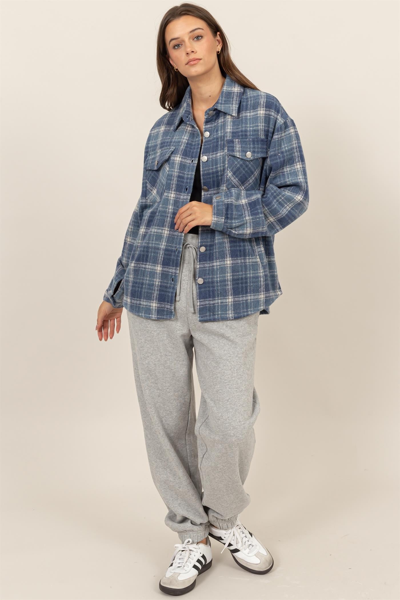 Blue Plaid Shacket