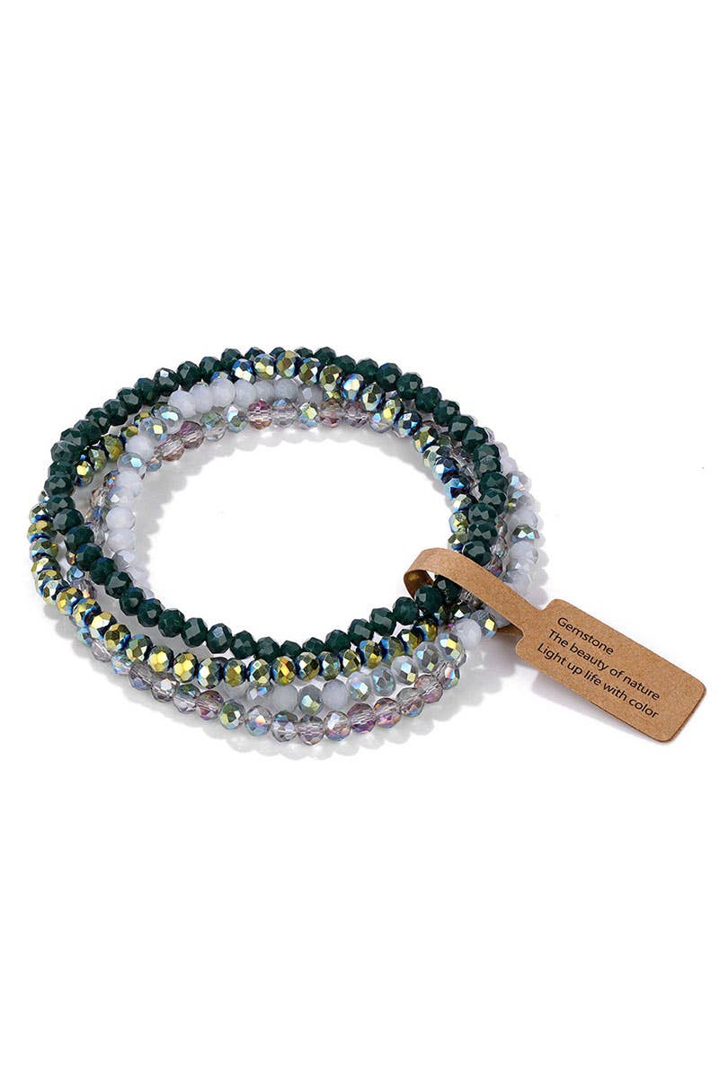 GLASS BEAD 4 SET BRACELET