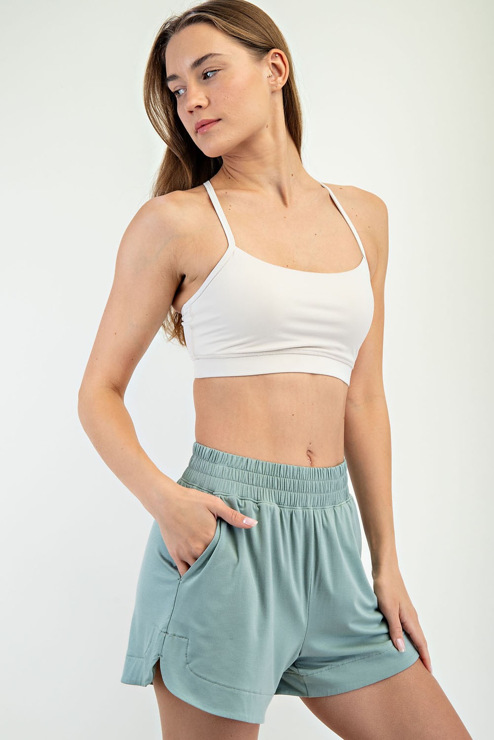 Moss Green Modal Shorts