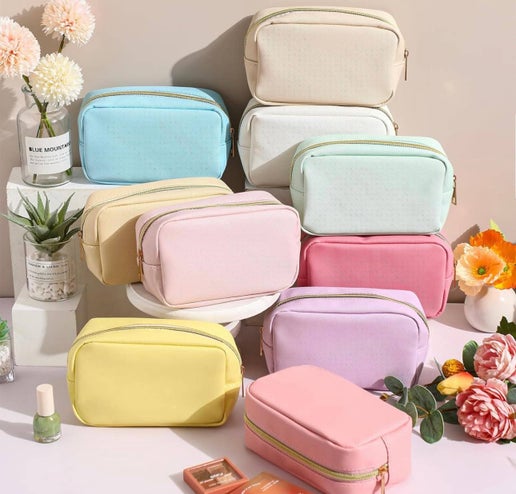 Pastel Cosmetic Bags- Multiple Colors