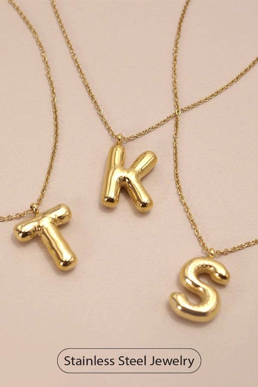 "S" Bubble Letter Necklace
