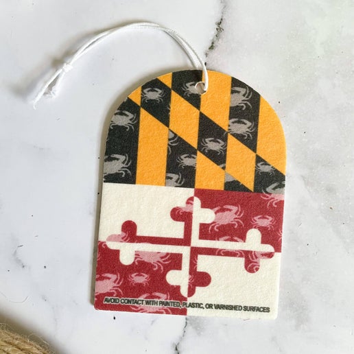 Maryland Flag Air Freshener-Strawberry Scent