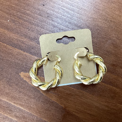 Gold Chunky Hoop Earring