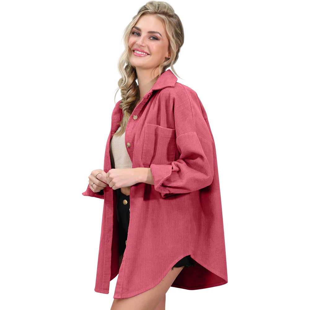LOOSE FIT CORDUROY SHIRTS JACKET