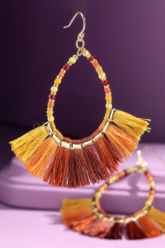 Rust Tassel Earrings