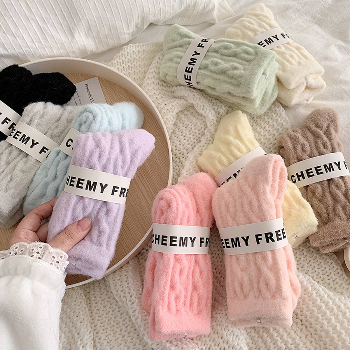 Cozy Thick Plush Hemp-Knit Socks for Fall & Winter_CWMS0881
