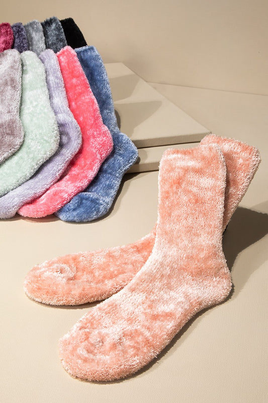 Luxury Chenille Socks- Multiple Colors
