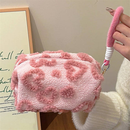 Plush Large Makeup Bag Cute Travel Storage Pouch_CUAB00641