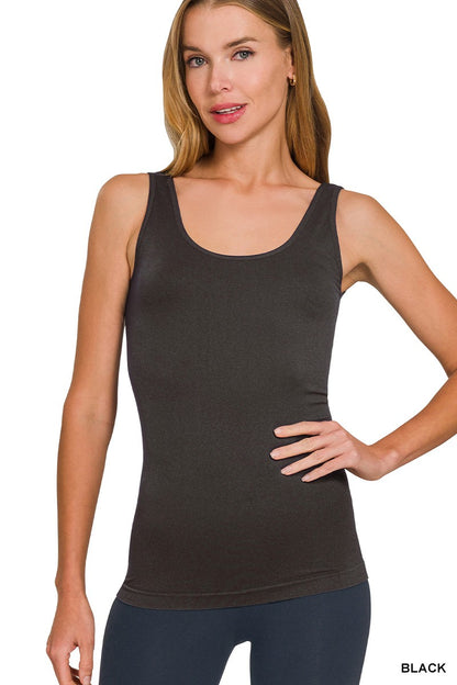 Black V-Neck or U-Neck Reversible Tank Top