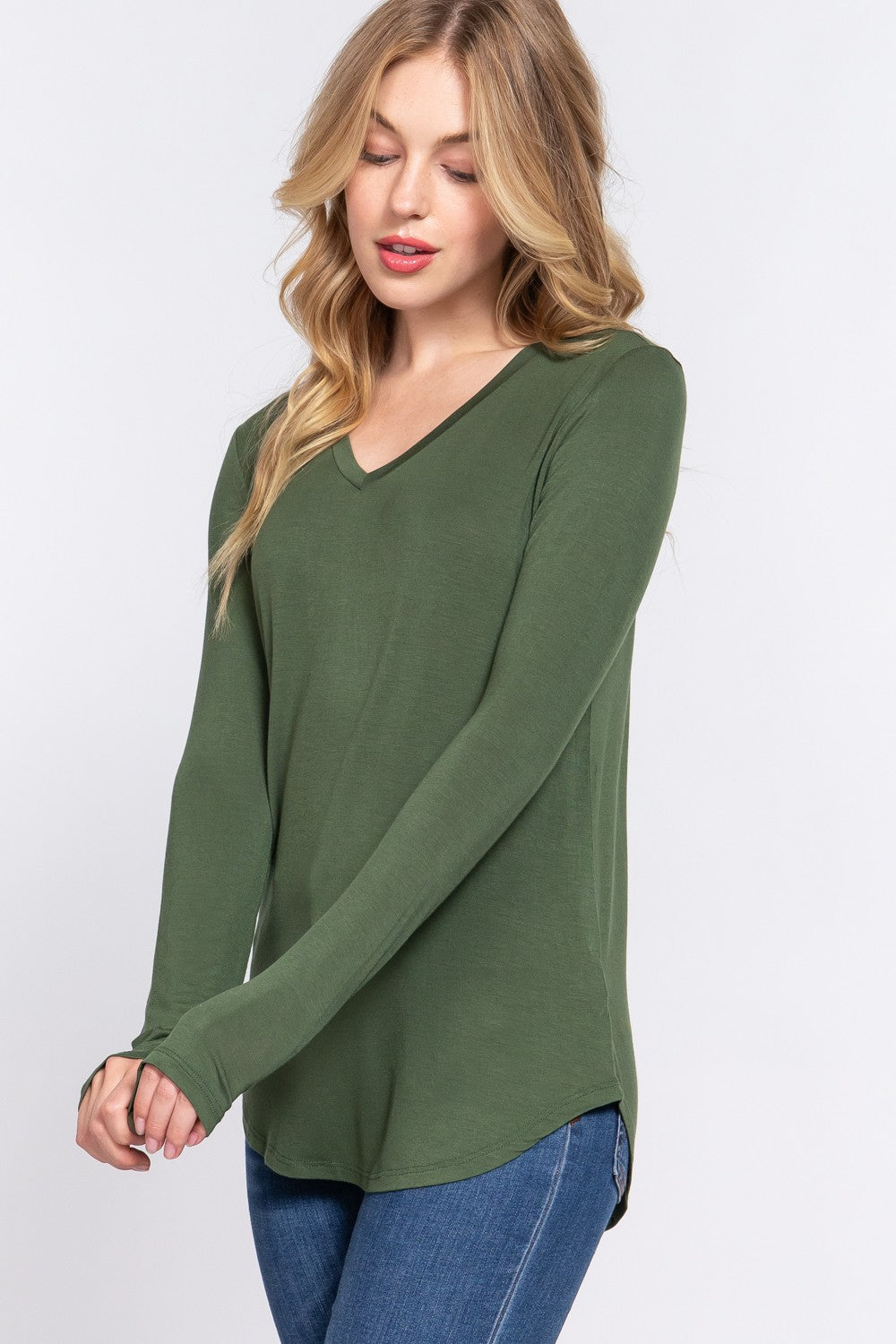 Green Long Short Sleeve Shirt