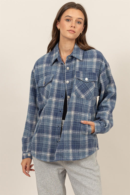 Blue Plaid Shacket