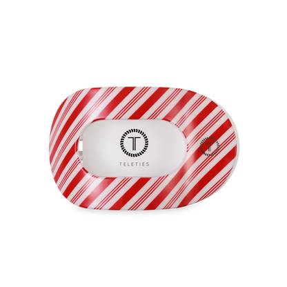 Flat Round Hair Clip | Medium | Candy Cane Crush