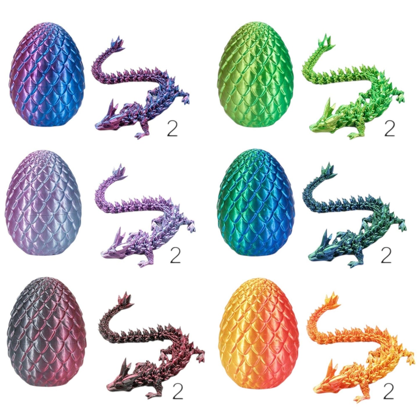 DRAGON EGG 3D PRINTED TOY DRG1S (12PC)