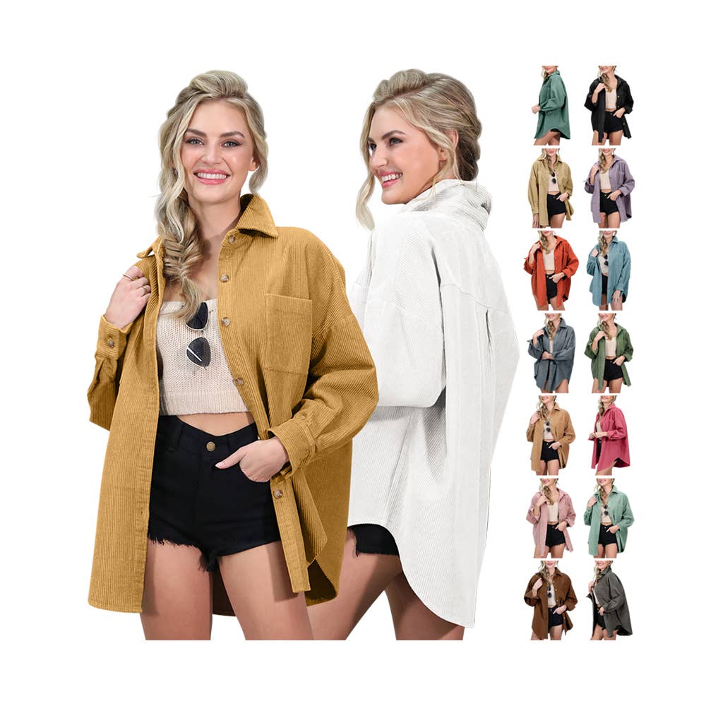 LOOSE FIT CORDUROY SHIRTS JACKET