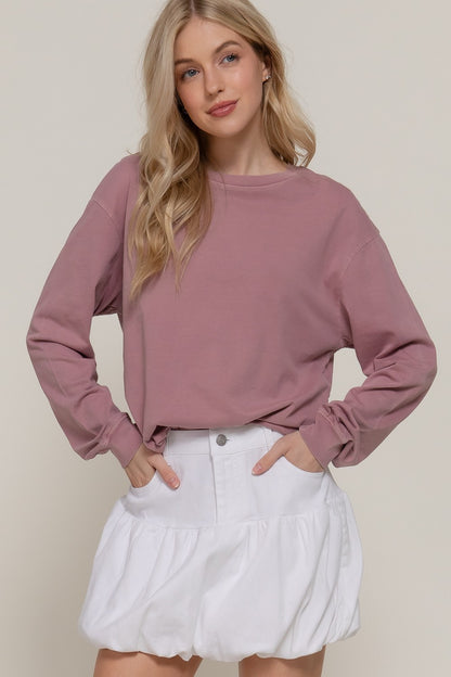 Dusty Mauve Long Sleeve Tee