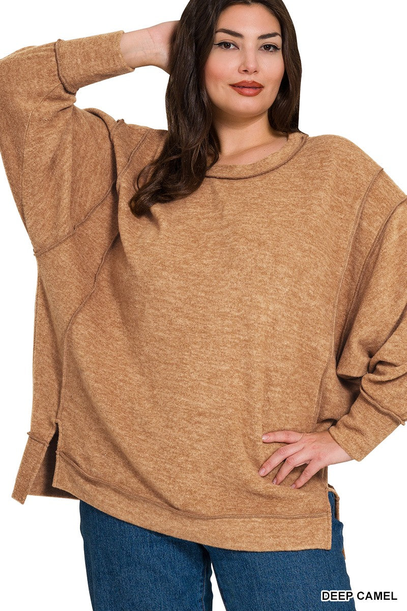Camel Hacci Oversized Sweater