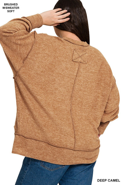 Camel Hacci Oversized Sweater