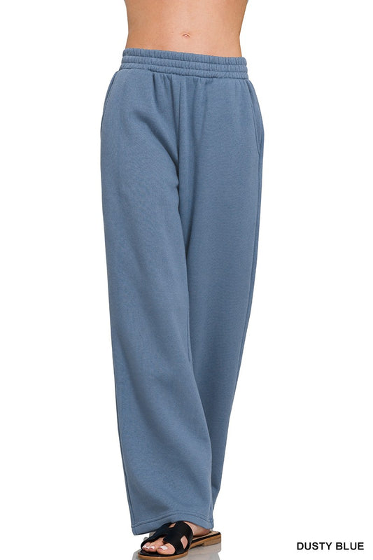 Dusty Blue Fleece Sweatpants