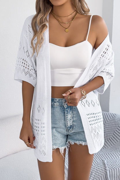 White Knitted Cardigan