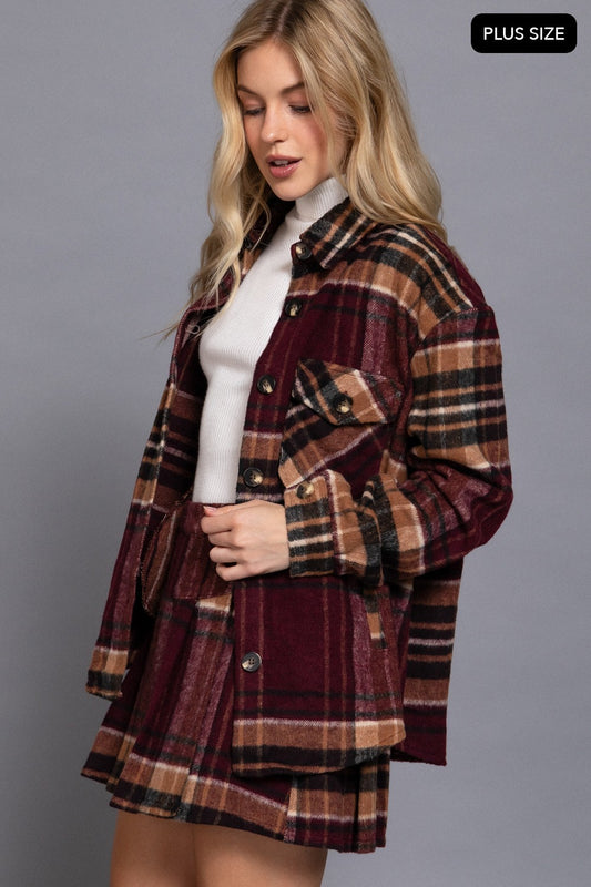 Pink Plaid Button Up Flannel