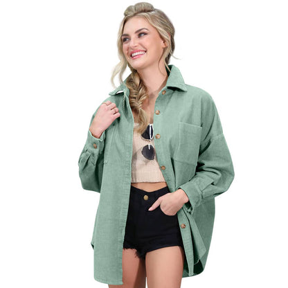 LOOSE FIT CORDUROY SHIRTS JACKET