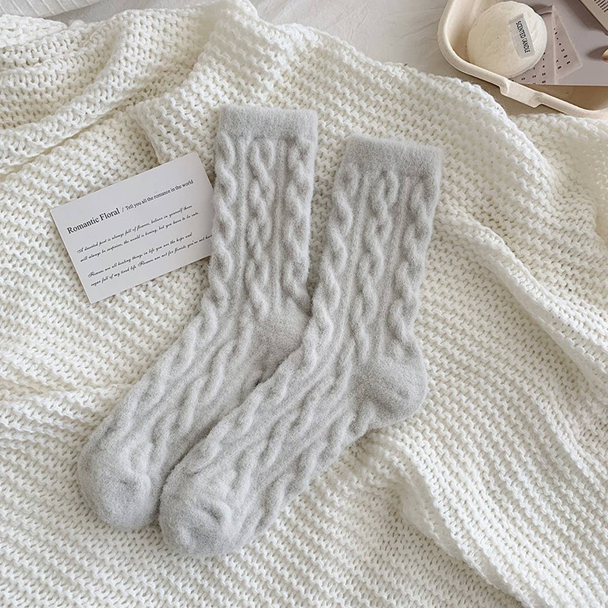 Cozy Thick Plush Hemp-Knit Socks for Fall & Winter_CWMS0881