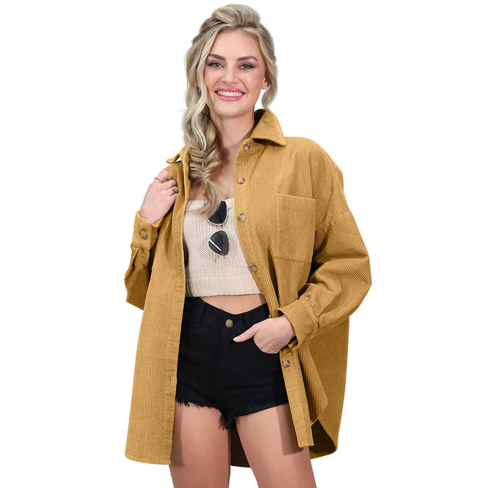 LOOSE FIT CORDUROY SHIRTS JACKET